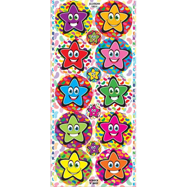 Dark Slate Gray Jellybean Scratch n Sniff Stickers - 84 stickers per pack