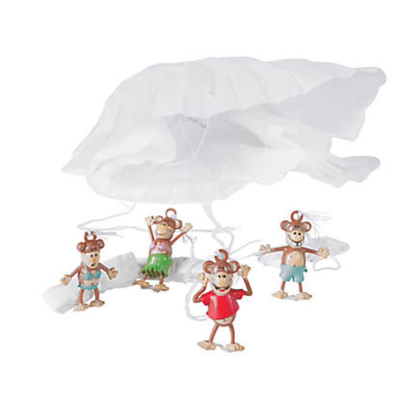 Light Gray Beach Monkey Paratroopers parachute Toys