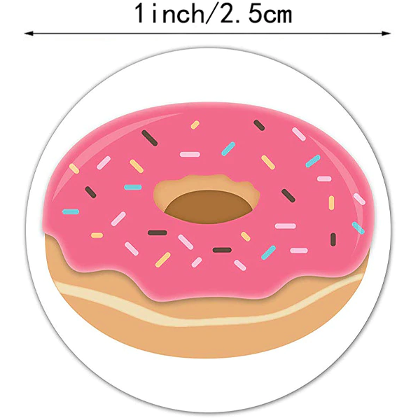 Light Coral *Donuts Stickers Pastels 500 on a roll - Colourful Teacher Merit Stickers