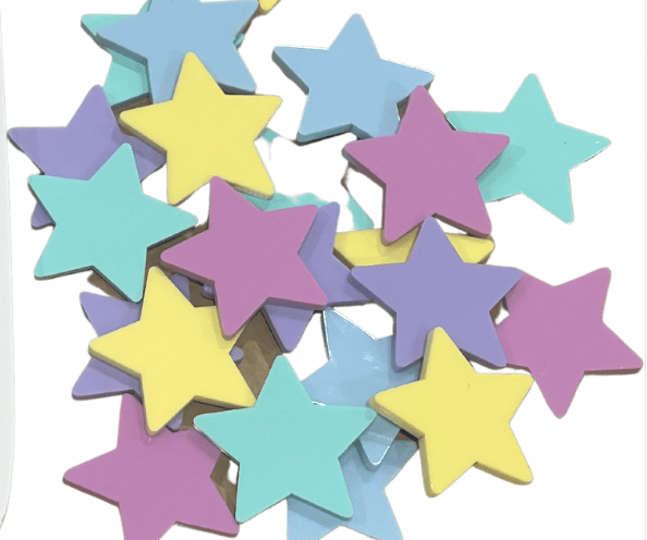 Light Gray ALL NEW!!! BLUE Class Star Jar with Pastel Stars