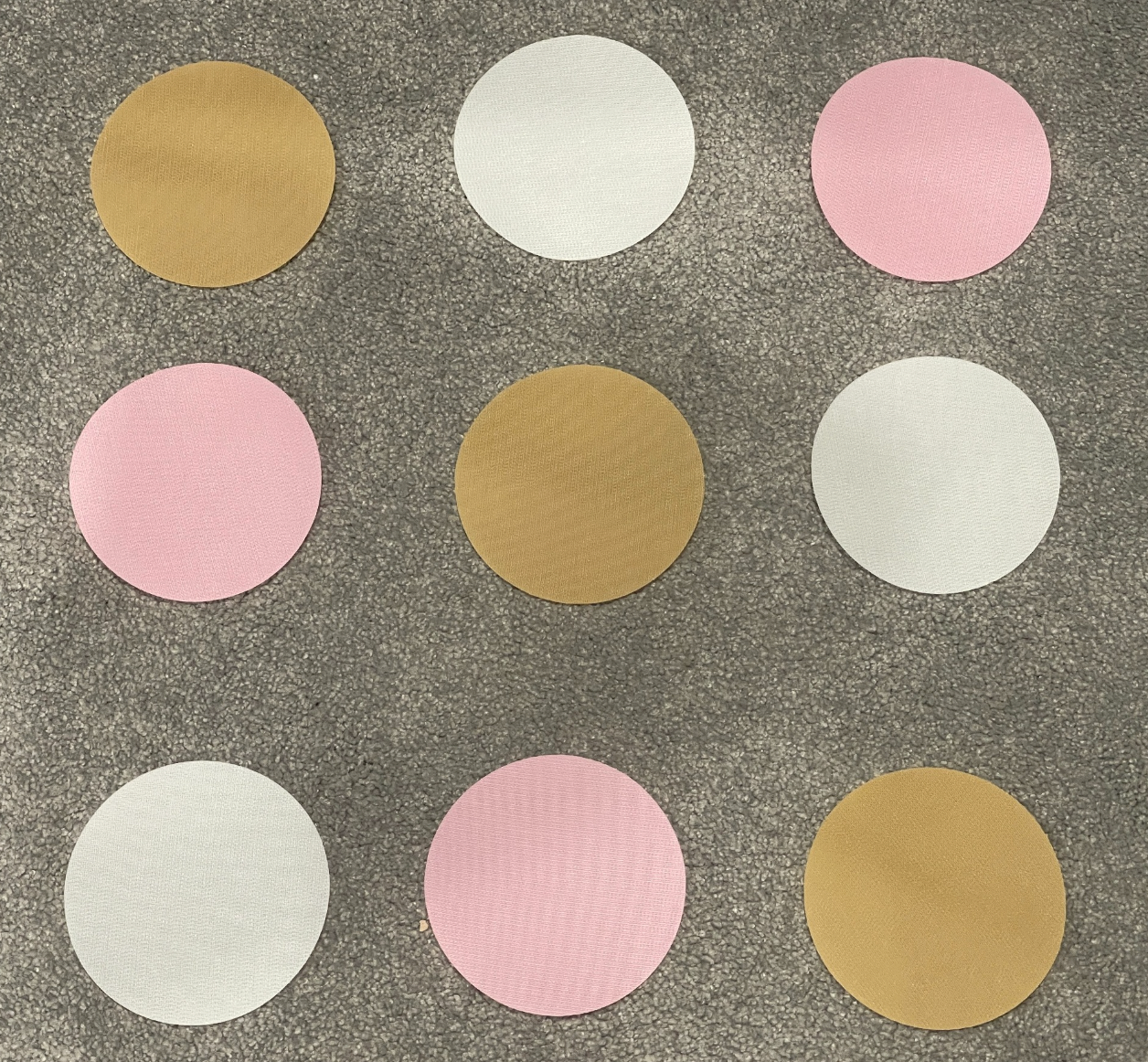 Dim Gray BRAND NEW! 24 Jersey Caramel PINK Colours - Clever Spots Classroom Place Markers