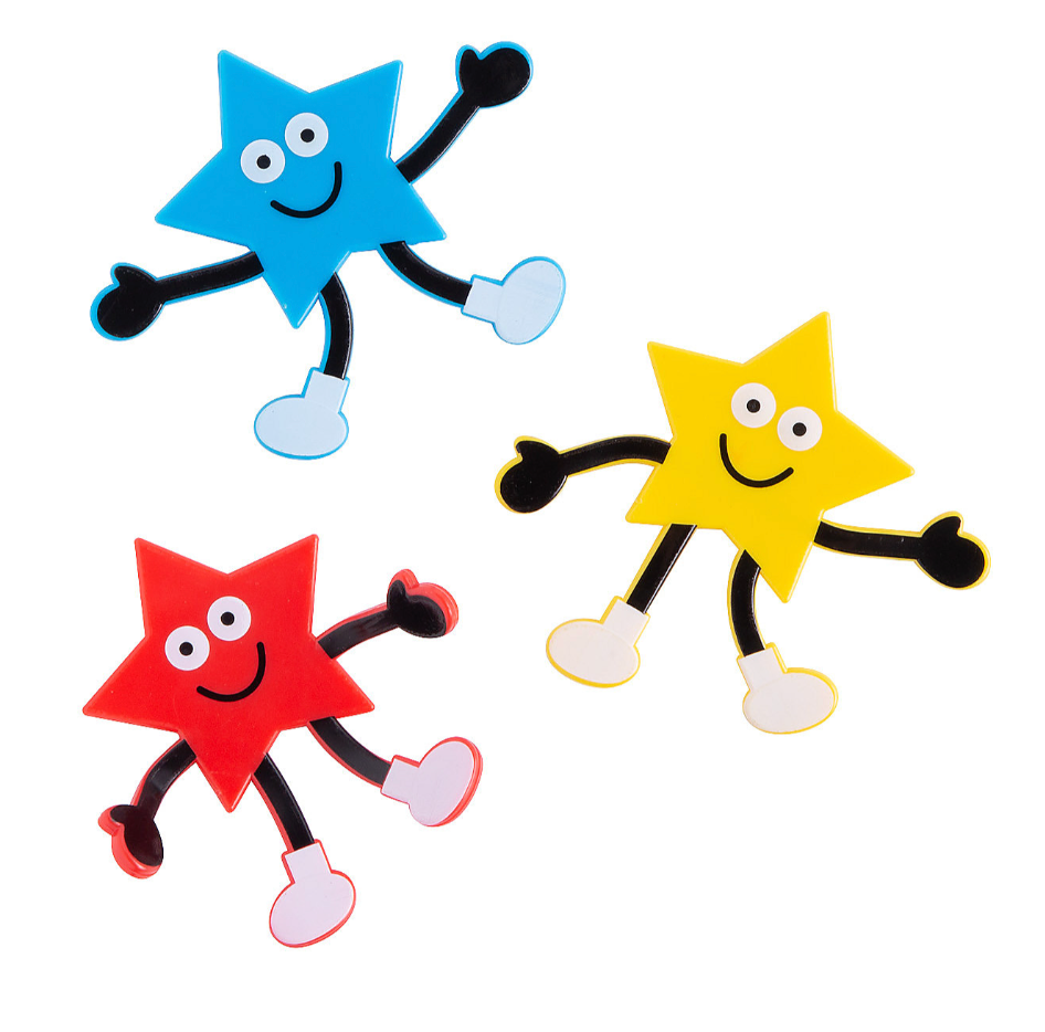 12 Pack Star Vinyl Bendables - toys incentives