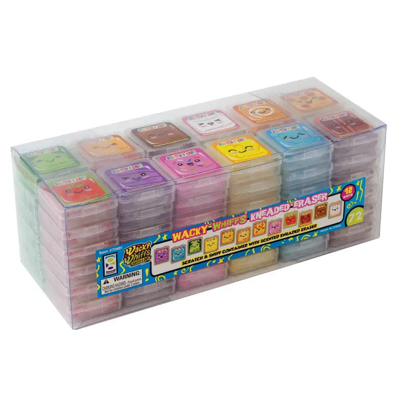 Rosy Brown NEW!! 12 Pack Whacky Whiffs Scented Kneadable Erasers