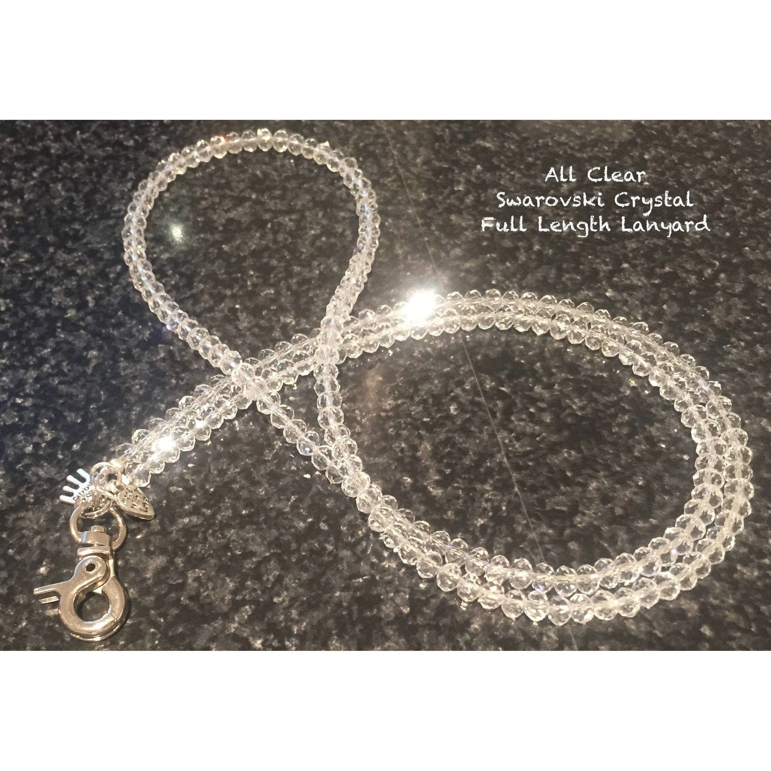 cleverclassroom-net-au - All Clear Bling Lanyard - Swarovski Crystal Lanyard - Hand Made to order - Lanyard