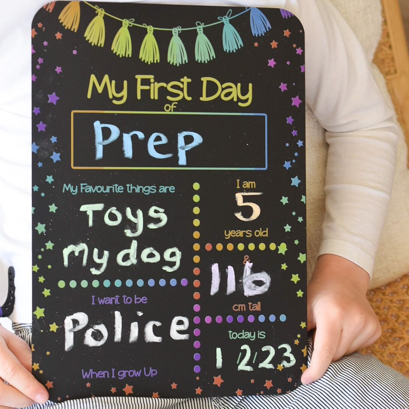 Dark Slate Gray NEW DESIGN! Black Board Stars First Day/ Last Day of School Photo Prop
