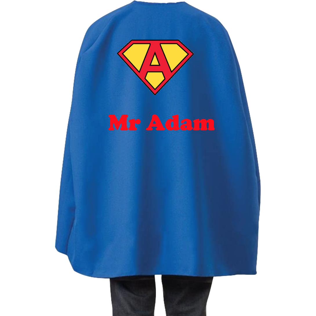 Dark Slate Blue Blue Superhero Teacher Cape