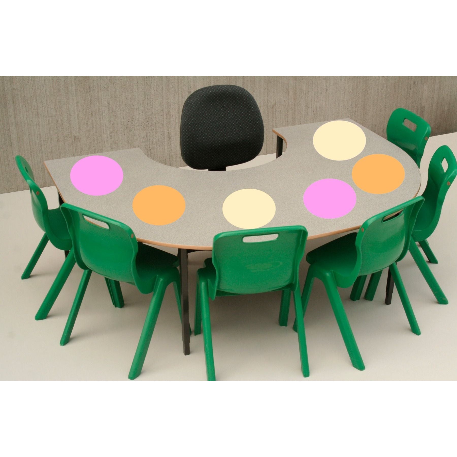 Dark Gray NEW! Boho 29cm diameter Aus Made - Classroom Table Dots Dry Erase Circles