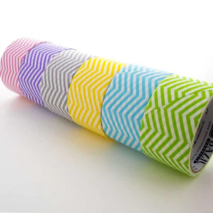 Light Gray NEW!! Pastel Chevron 6 Rolls Duct Tape 48mm x 4500mm in stock - fast dispatch - craft tape