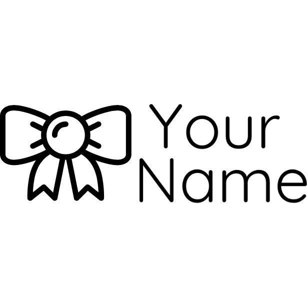 Light Gray Clothing Stamp Bow - Rectangle 18 x 54mm