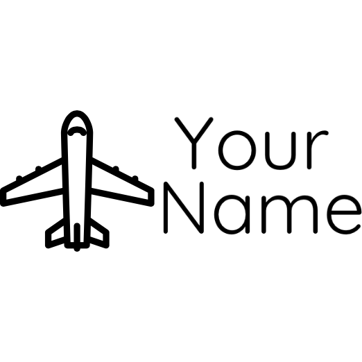 Gray Clothing Stamp Plane - Rectangle 18 x 54mm