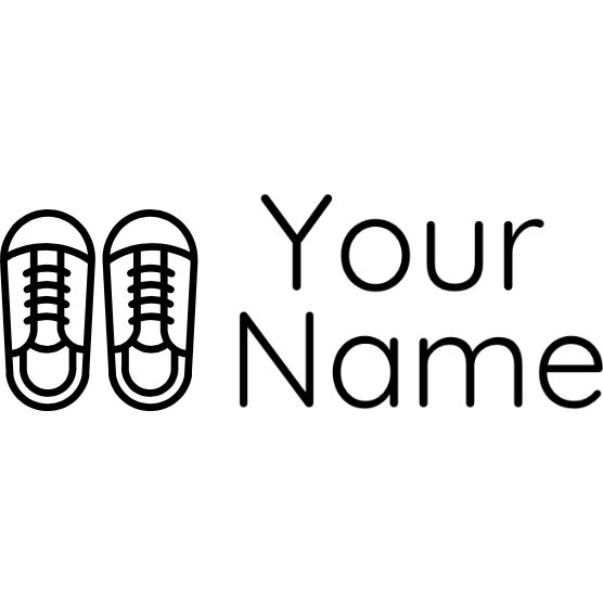 Gray Clothing Stamp Shoes - Rectangle 18 x 54mm