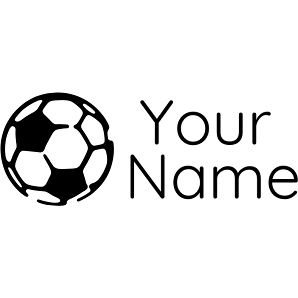 Light Gray Clothing Stamp Soccer - Rectangle 18 x 54mm