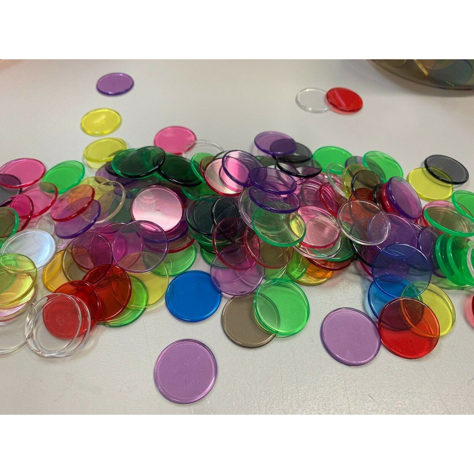 Gray Transparent Counters - 10 colours 20mm diameter