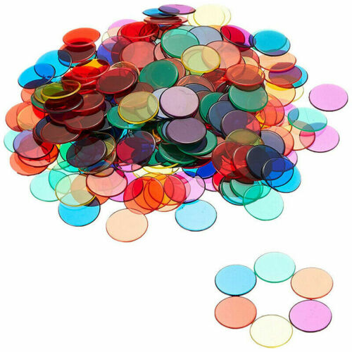Light Gray Transparent Counters - 10 colours 20mm diameter