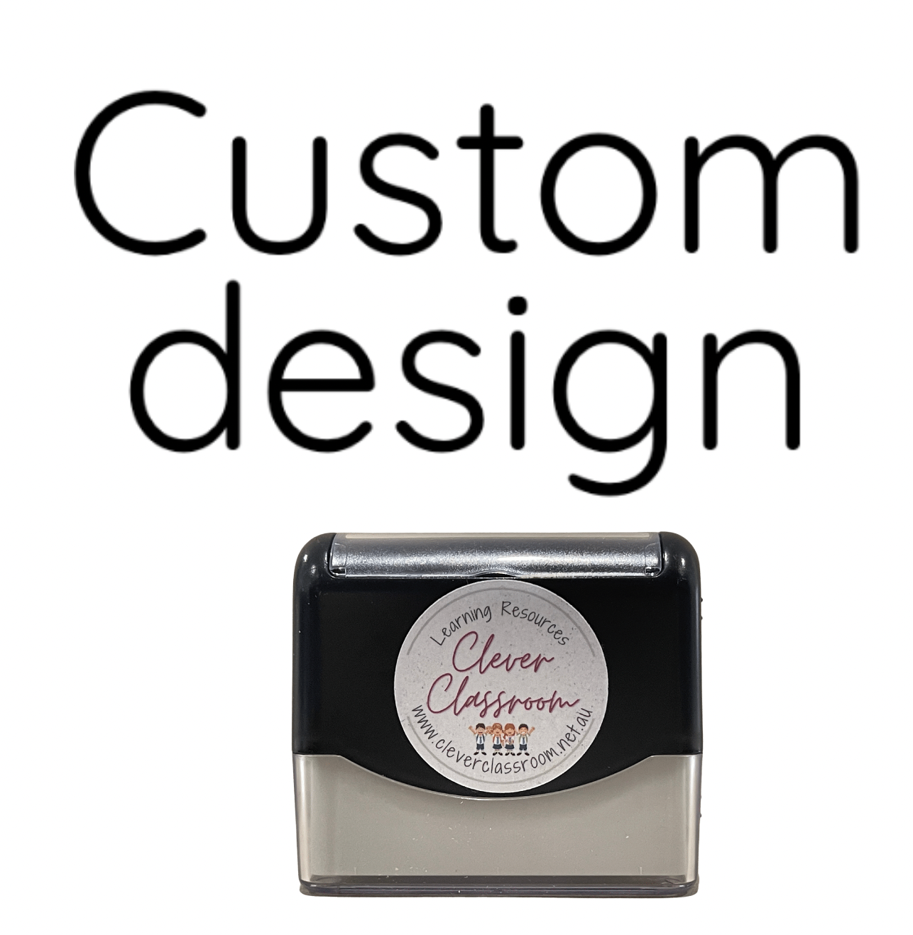 Black Custom Stamp - Rectangle 22 x 64mm