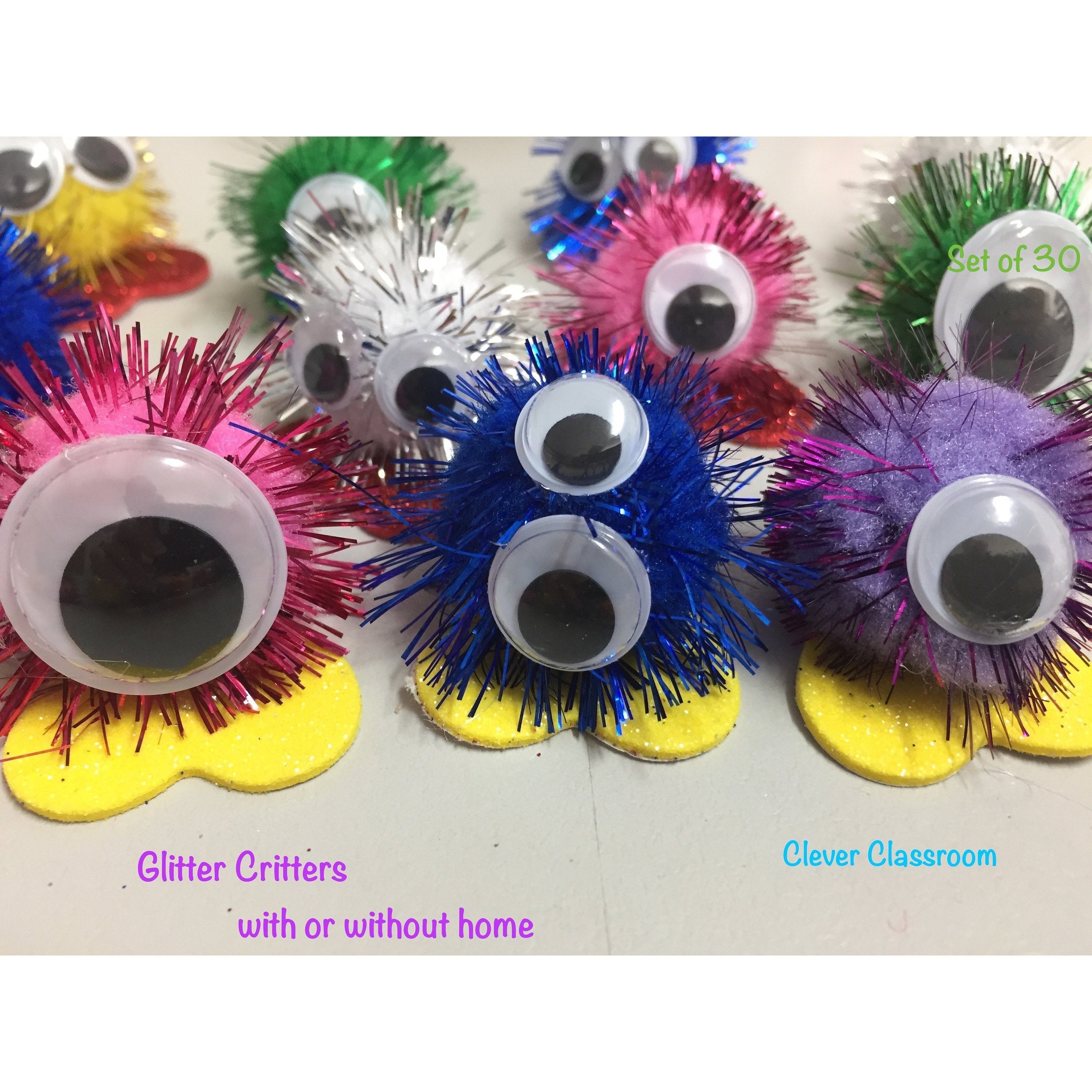 Glitter Classroom Quiet Critters - pompom creatures to use for classroom behaviour - Clever Classroom