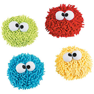 Dark Cyan Plush Googly Eye Primary Colour Dry Erase Board Erasers - Great Classroom Prizes and Incentives