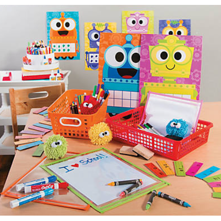 Gray Plush Googly Eye Primary Colour Dry Erase Board Erasers - Great Classroom Prizes and Incentives