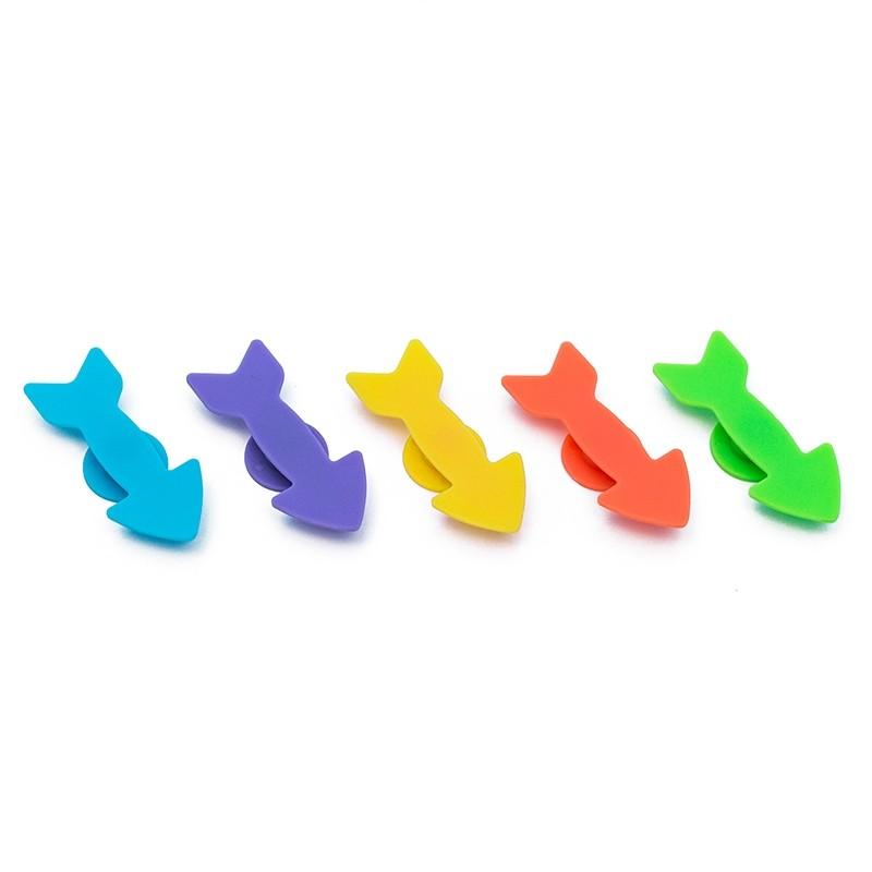Light Gray Rainbow Spinners for maths games and activities
