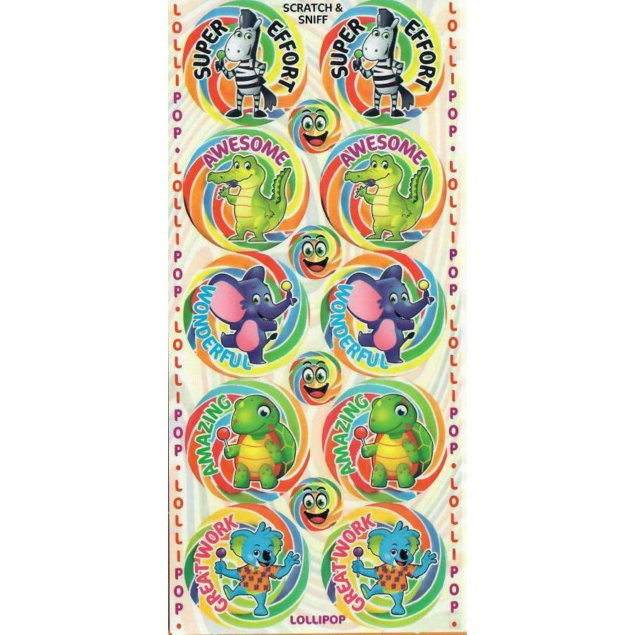 Sea Green Mixed Pack Scratch n Sniff Stickers - 8 designs available - 84 stickers per pack