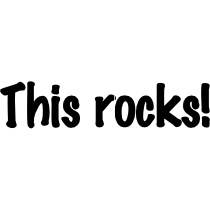 Light Gray This rocks! Teacher Stamp - Rectangle 18 x 54mm