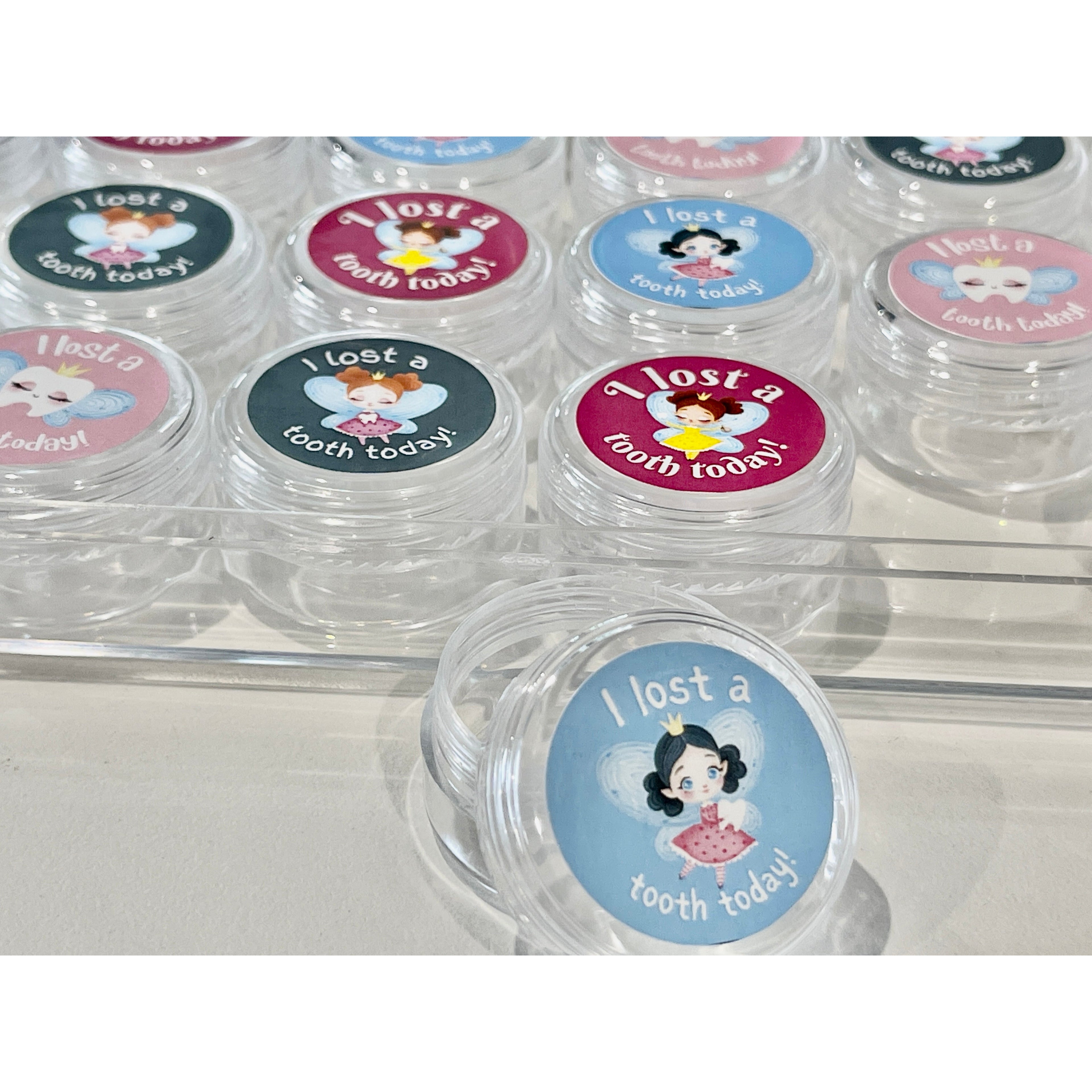 Gray Tooth Fairy "I lost a tooth today" take home containers 24 set