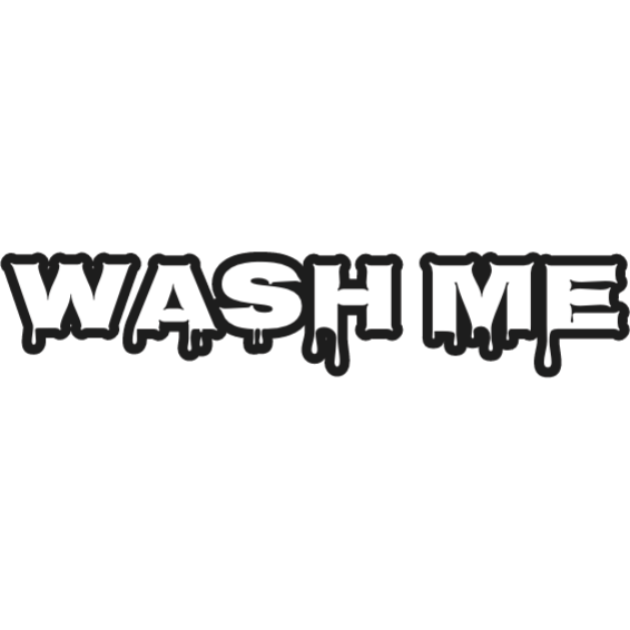 Light Gray WASH ME Handwashing Stamp Self-inking 13 x 33mm