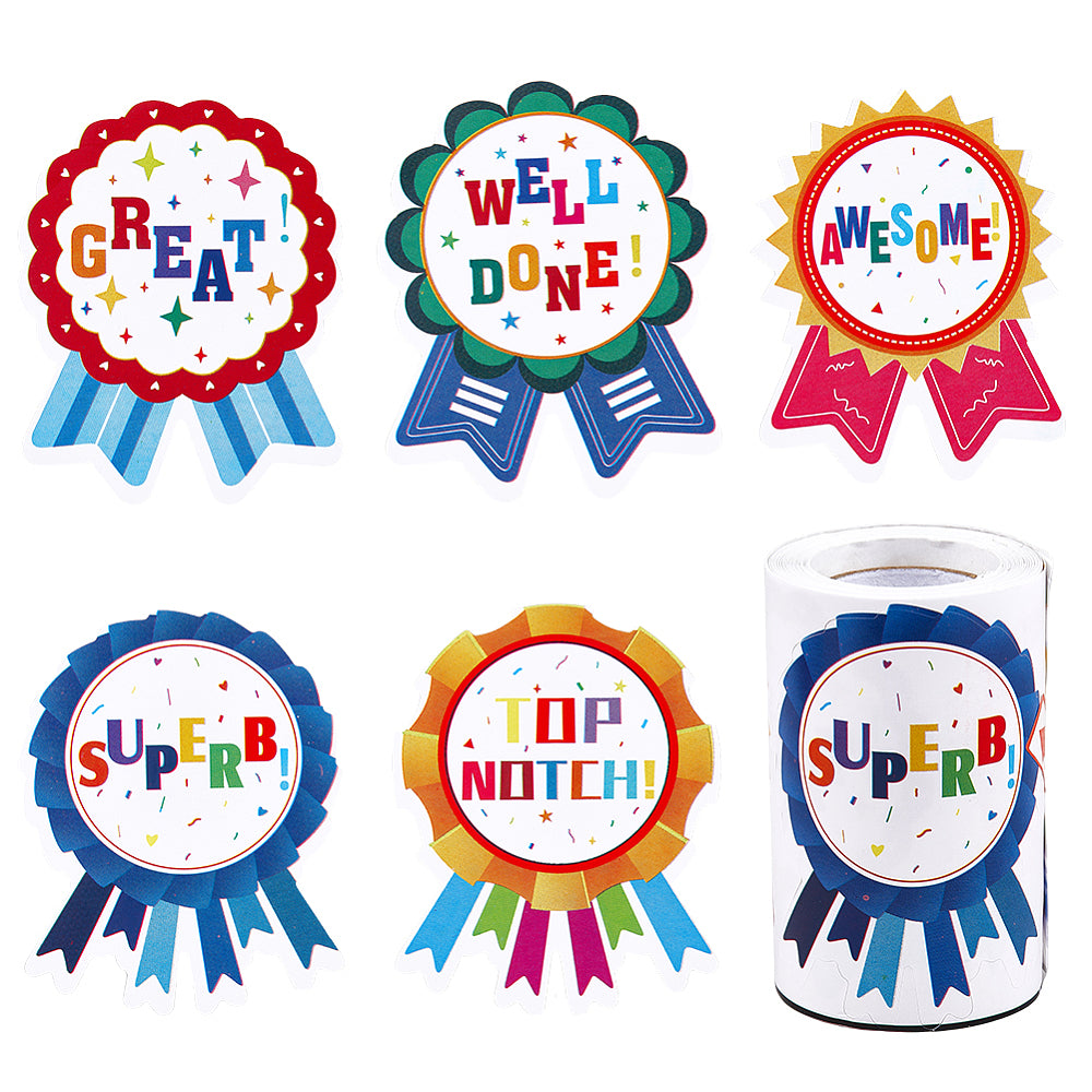 Superb Medals LARGE Stickers 100 on a roll