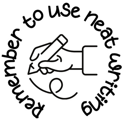 Stamp Set - 4 x Writing Feedback 2 Stamps 20mm round
