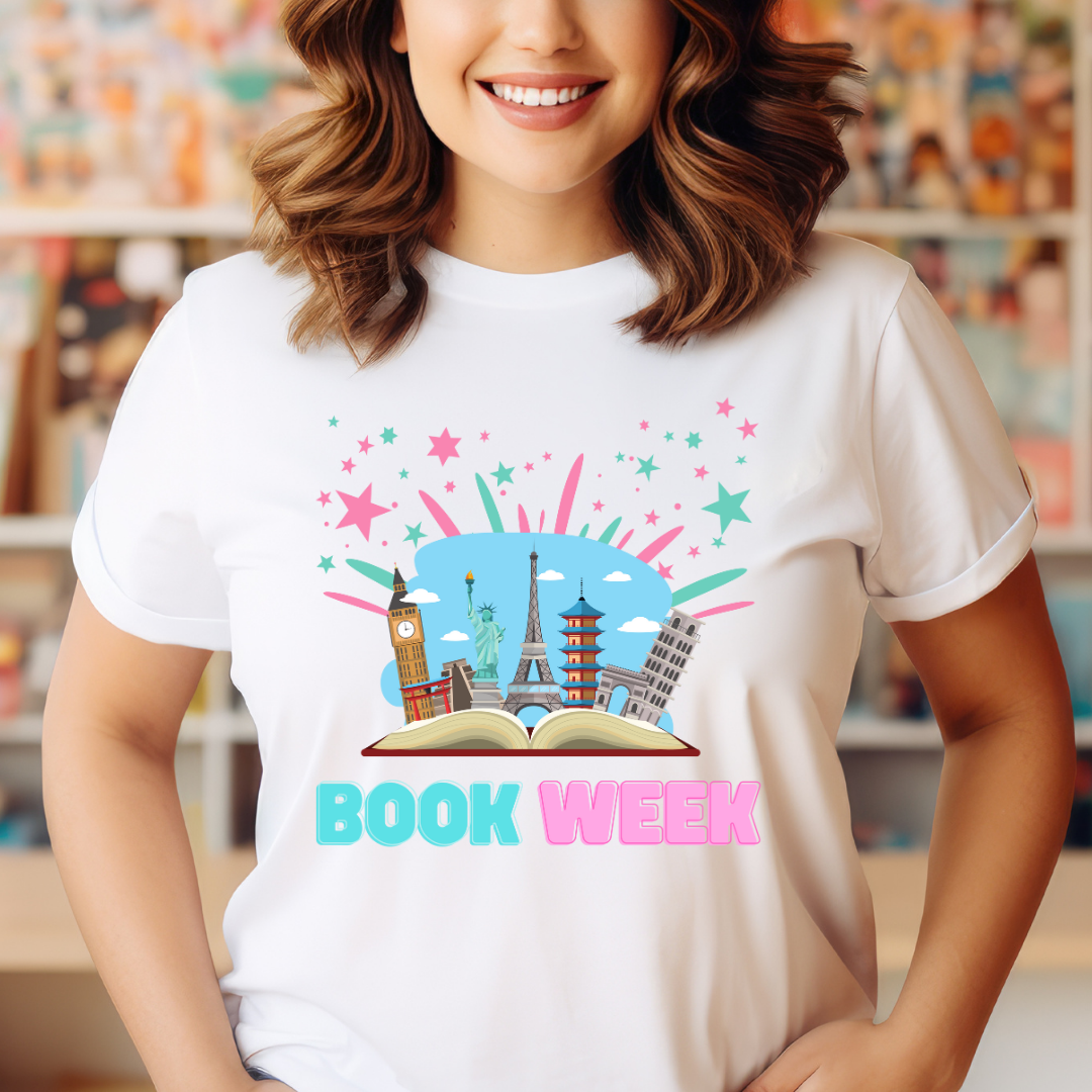 Book Week - Book an Adventure - Pink Stars