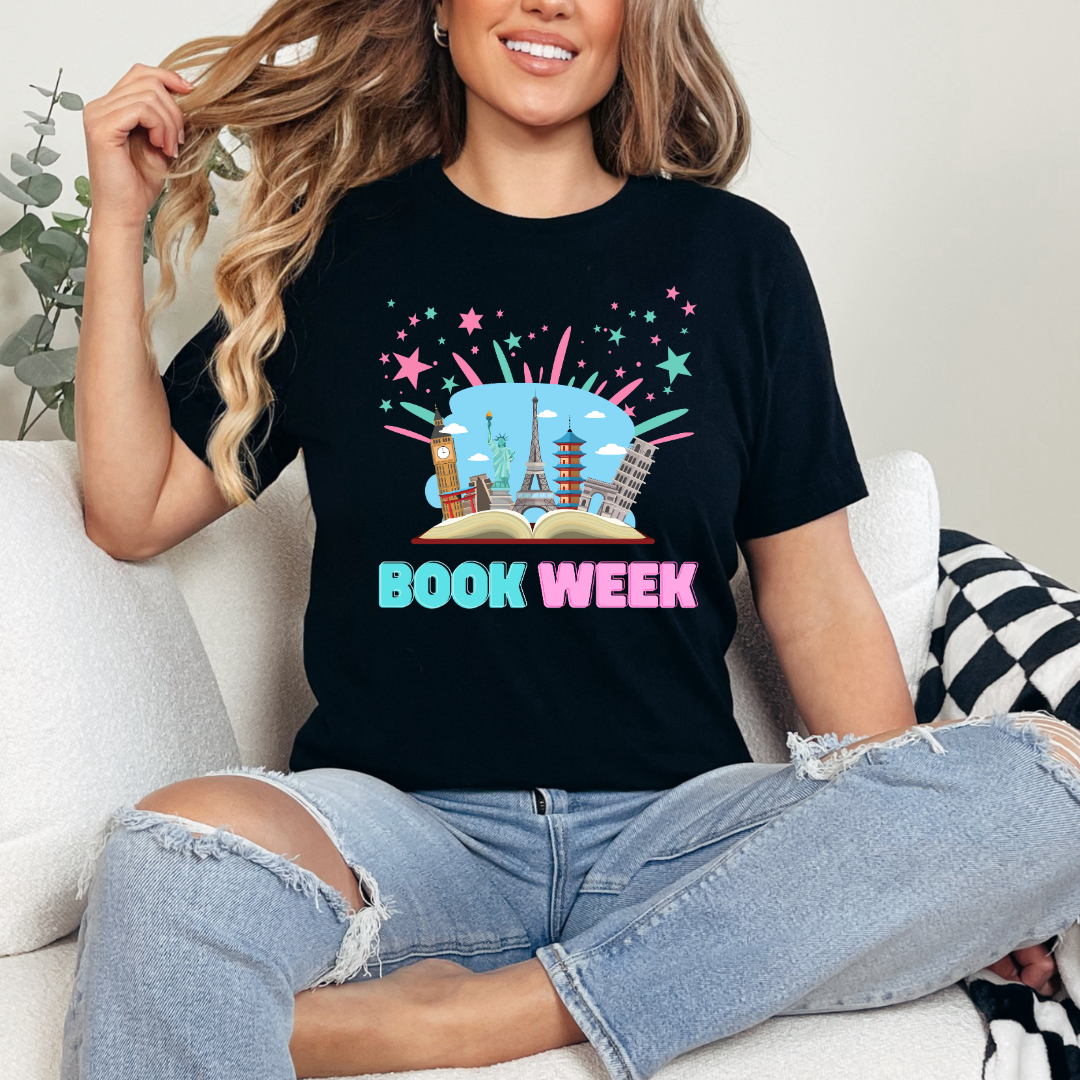 Book Week - Book an Adventure - Pink Stars
