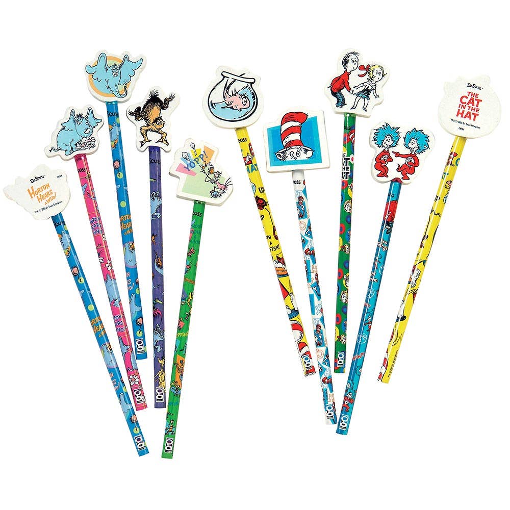 36 Pack Dr. Seuss Pencil With Giant Eraser
