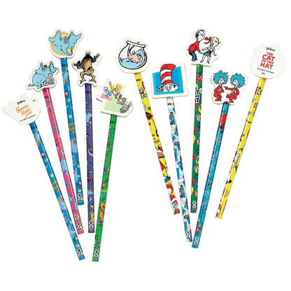 36 Pack Dr. Seuss Pencil With Giant Eraser