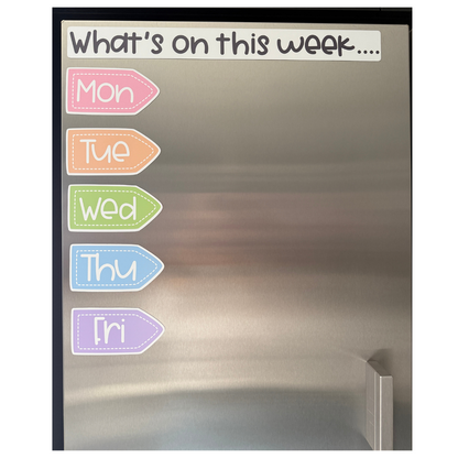 White Board Daily Timetable Magnets - &quot;What&