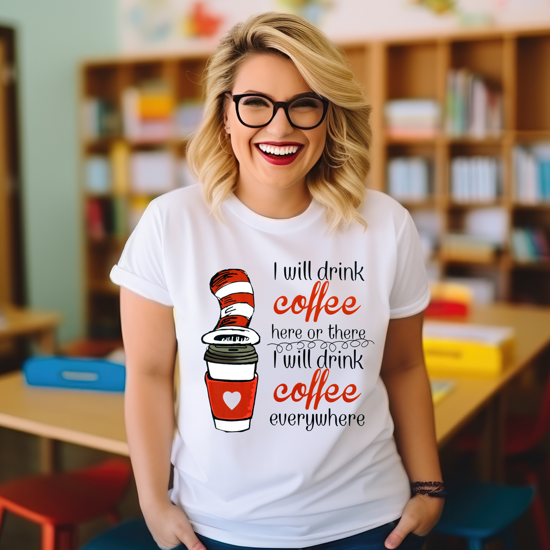 I will drink Coffee Teacher T-shirt