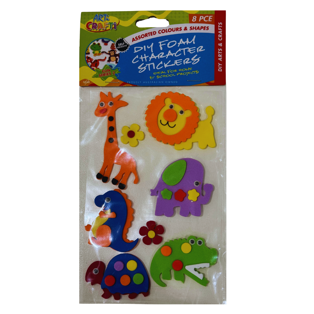 Assorted Foam Stickers 8 per pack