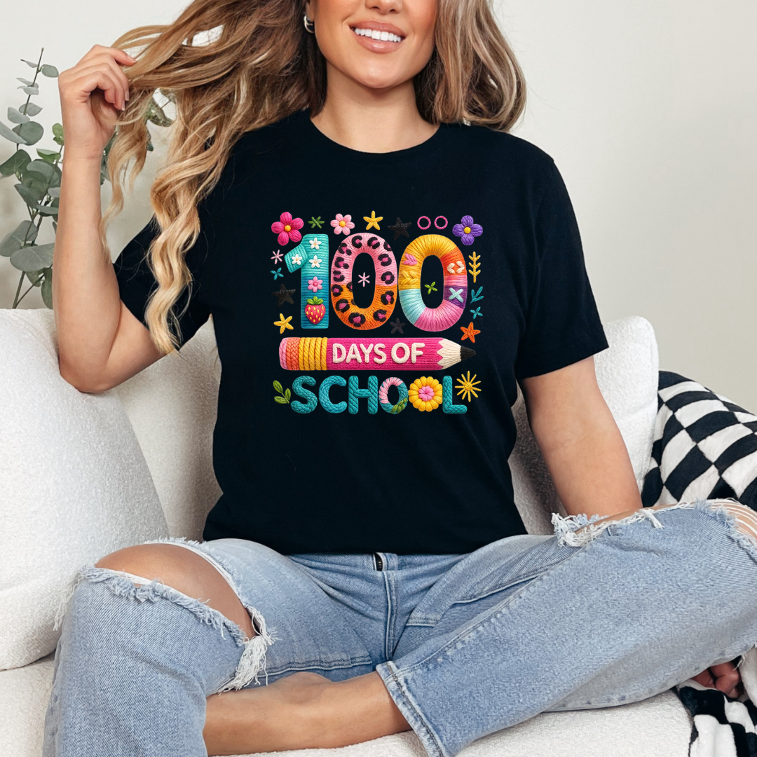 Teacher T-shirt - 100 Days - Pastel Knit