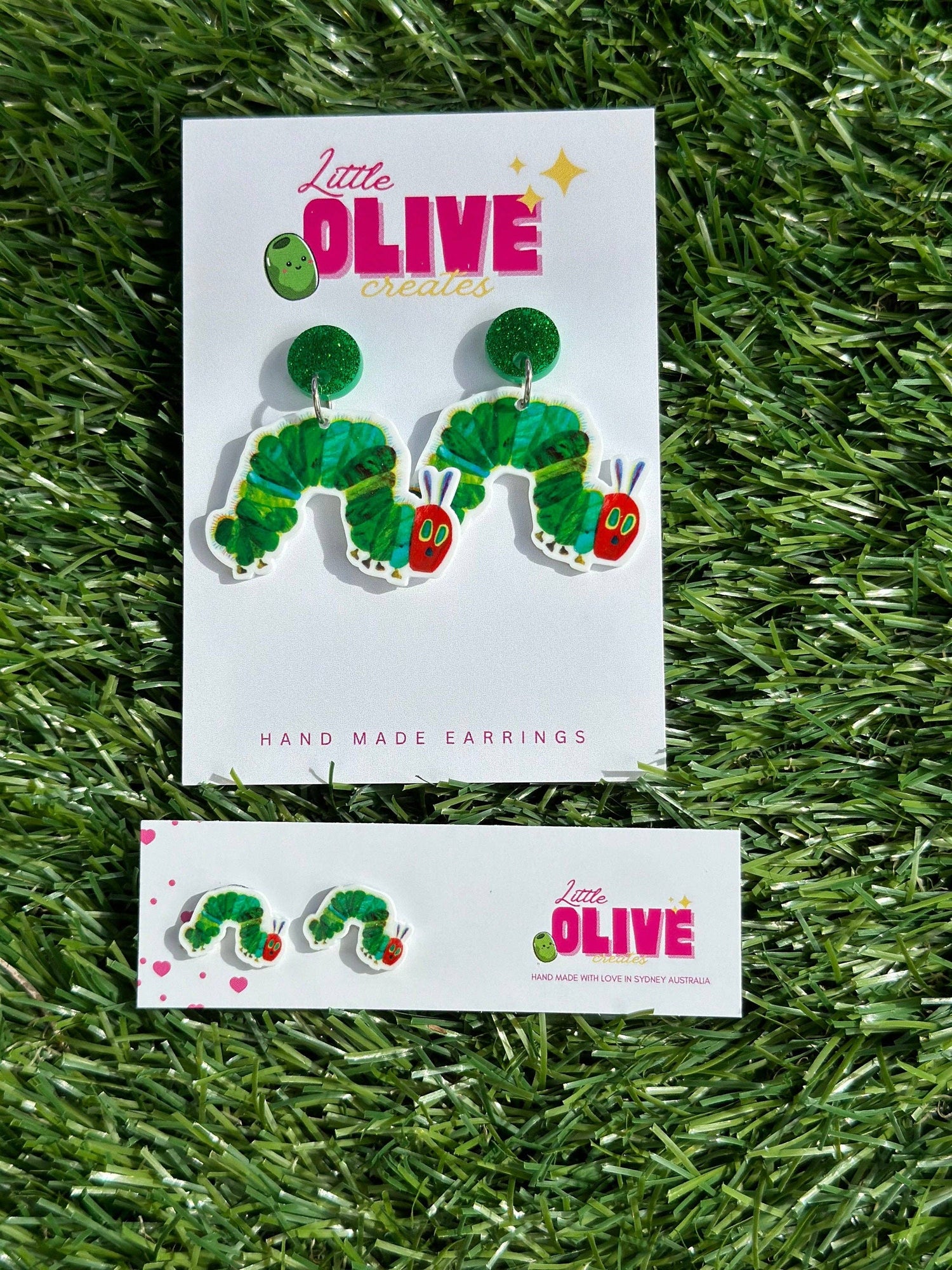 The Hungry Caterpillar Dangle Earrings
