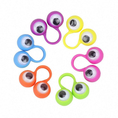 10 x Medium Googly Eyes Finger Puppets Peepers Classroom reading toy resource