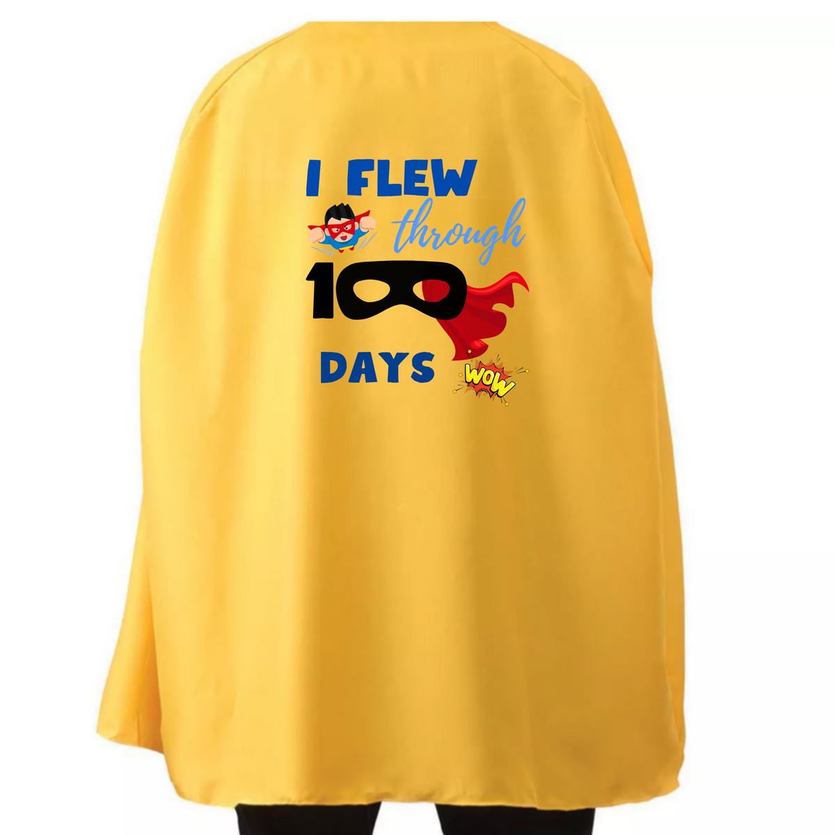 Student or Teacher Cape - I Flew Through 100 Days of Schoool