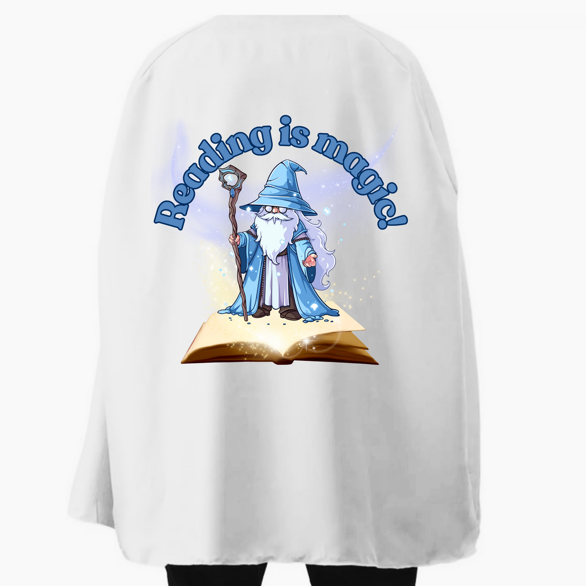 Student or Teacher Cape - Book Week - Reading is Magic! Blue Wizard