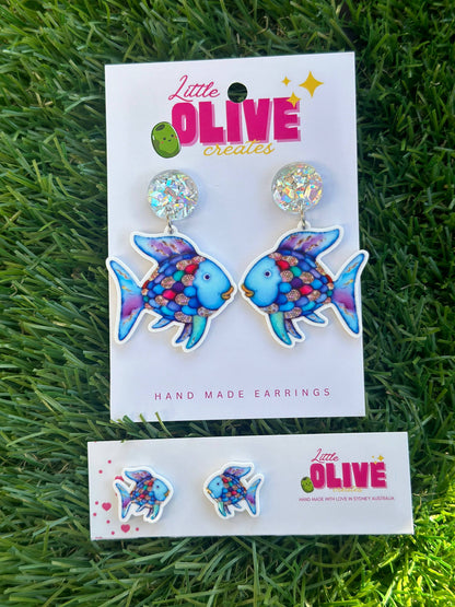 The Rainbow Fish Stud Earrings