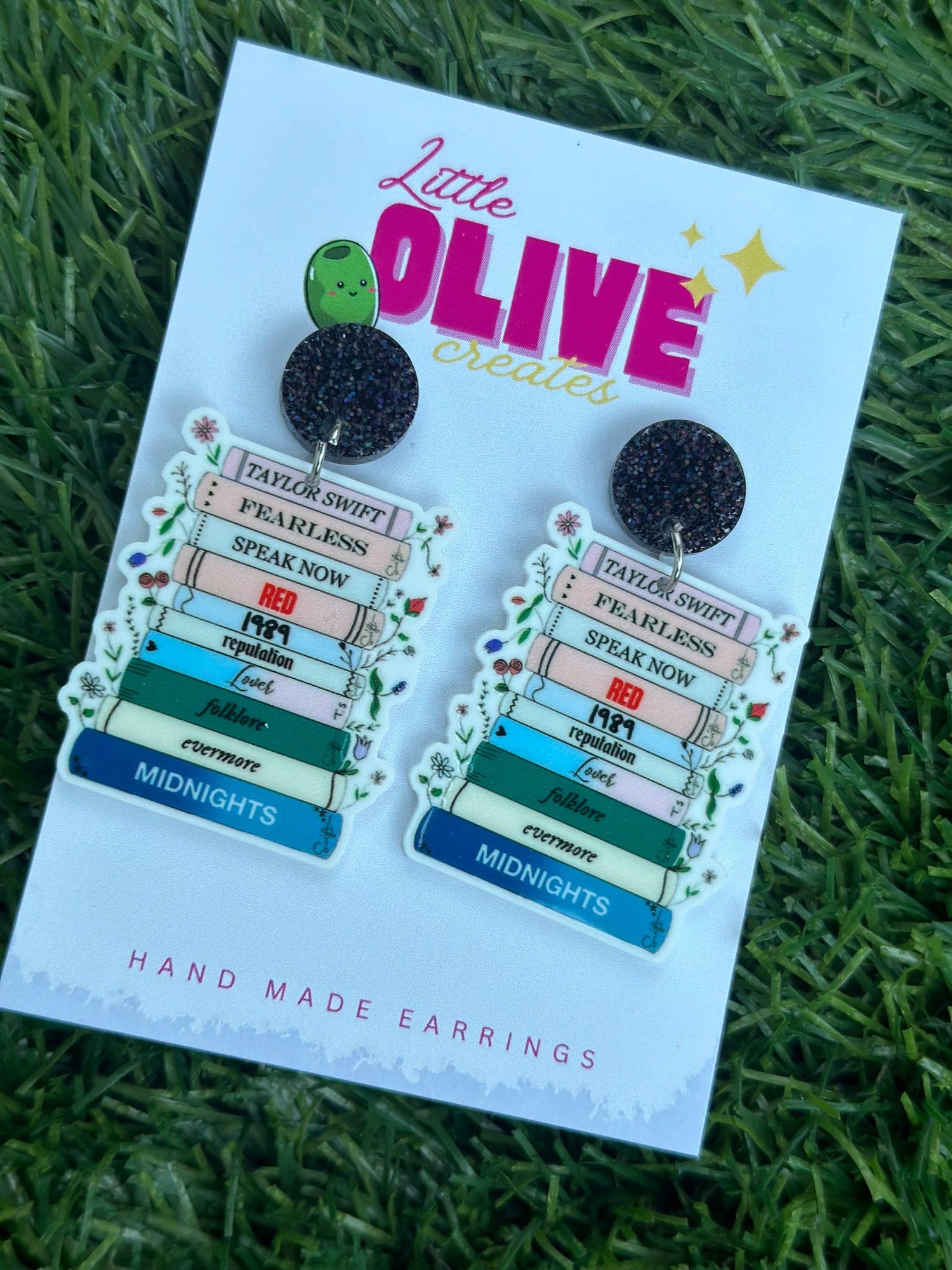 Taylor Era Inspired Book Lover Dangle Earrings