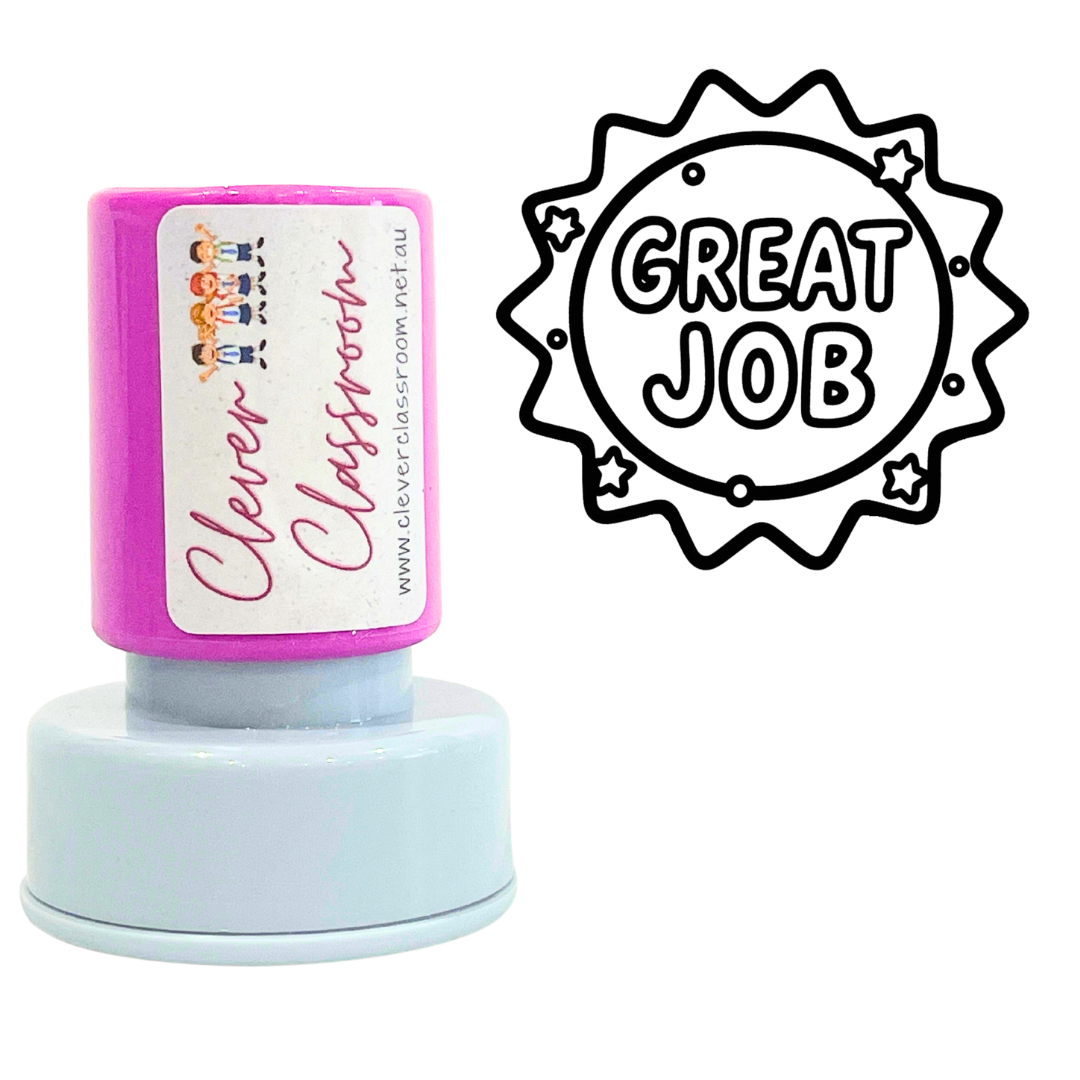 Great Job Teacher Stamp 30mm round