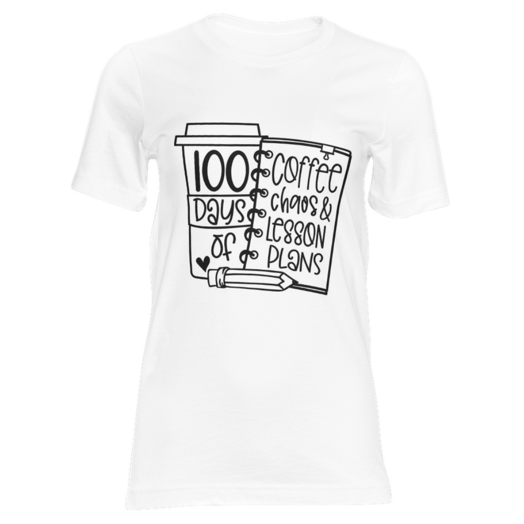 100 jours d'école - Café - Enseignants - Fer sur transfert pour T-shirts