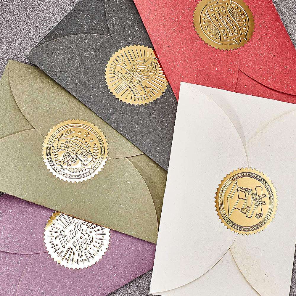 100 Pack Gold Foil Embossed ACHIEVEMENT Stickers