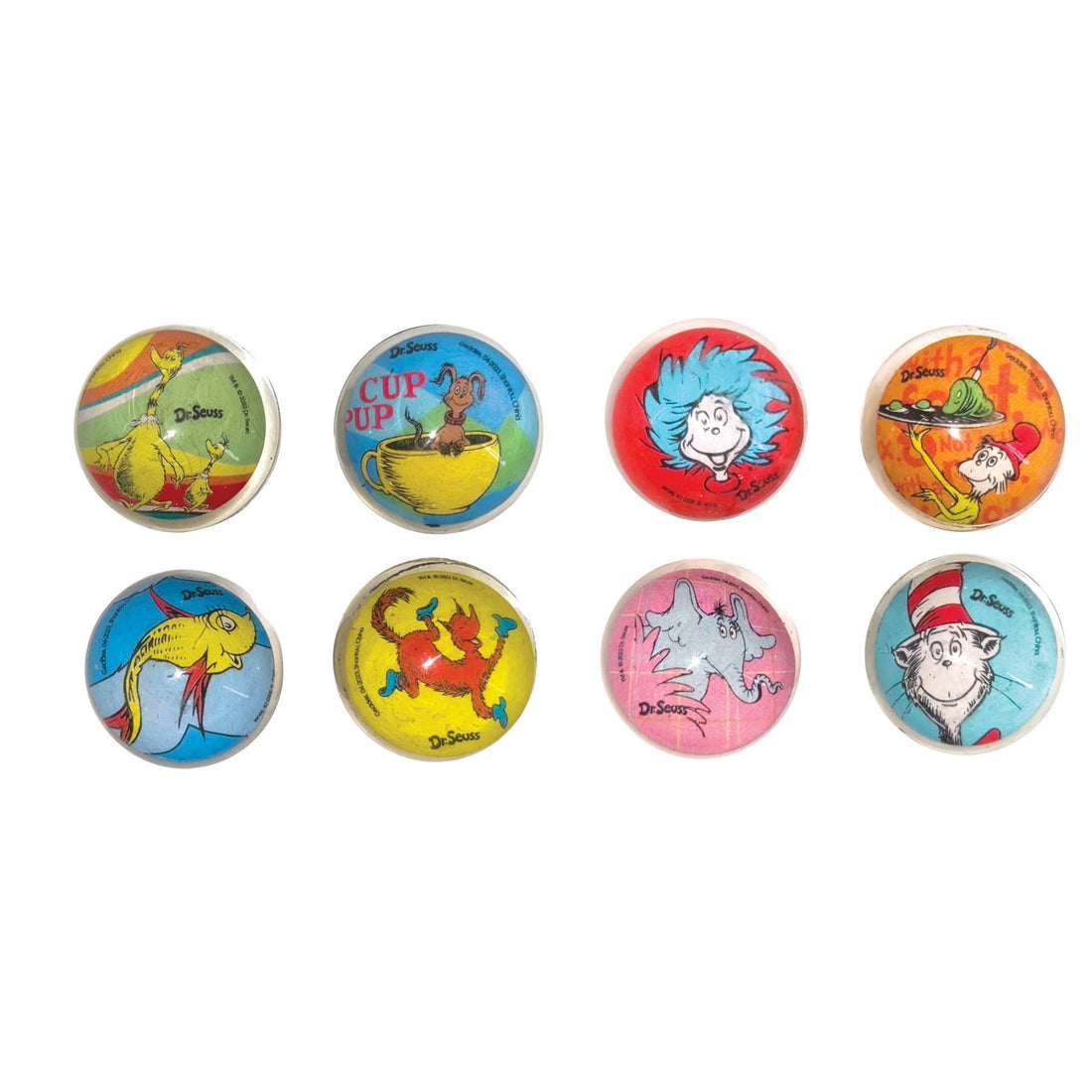 Dr Seuss 32mm High Bounce Ball - 8 pack