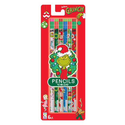 Christmas Pencil Set – Featuring “The Grinch” – Official Dr. Seuss Licensed Merchandise