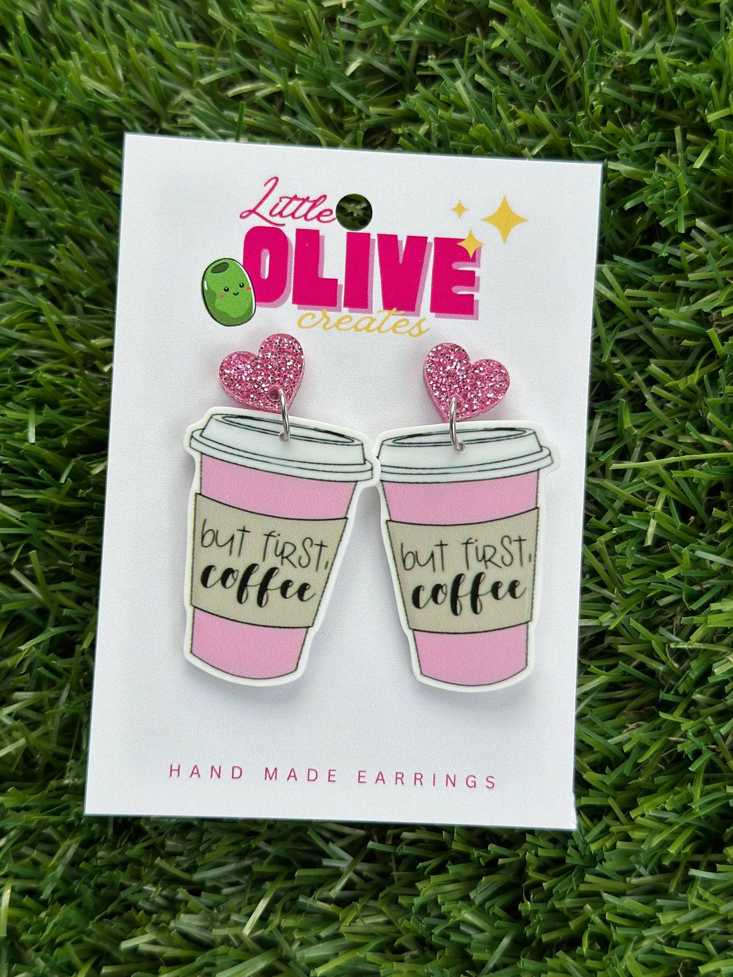 Coffee Cup Dangle Earrings