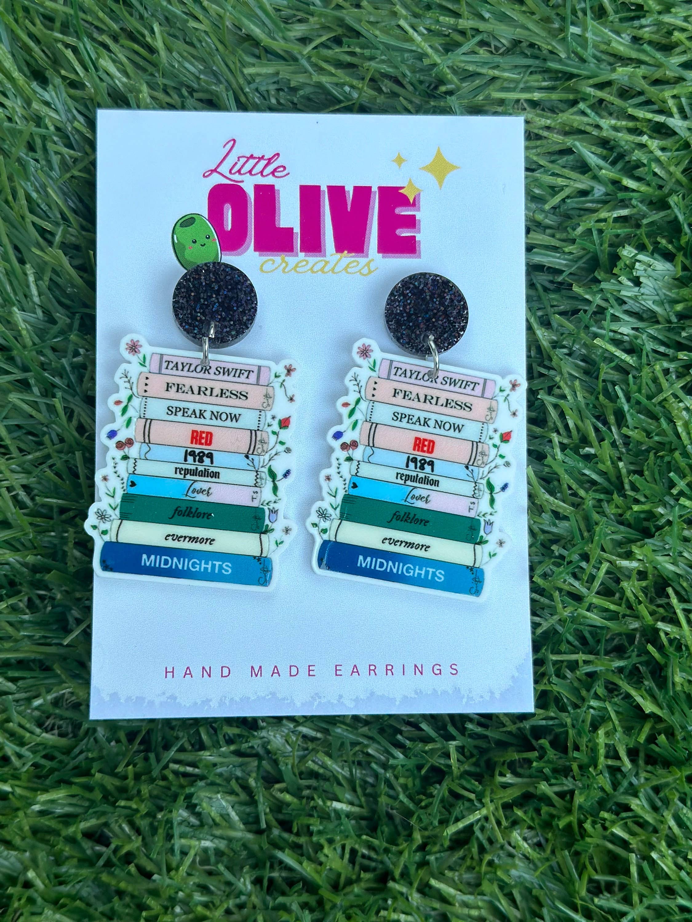 Taylor Era Inspired Book Lover Dangle Earrings